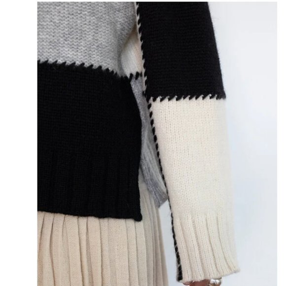 ELEVEN SIX Patchwork Alpaca Sweater - Picture 5 of 11